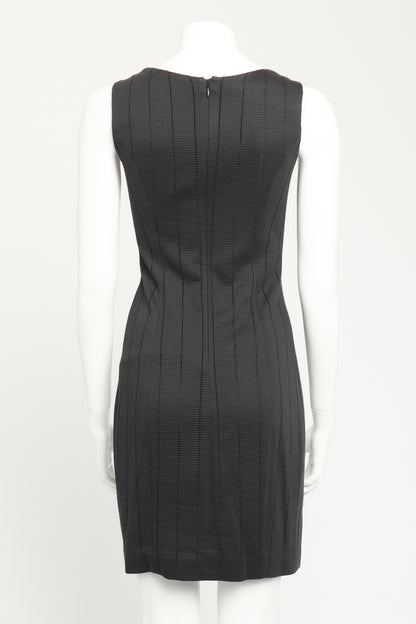Black Pleat Front Preowned Dress