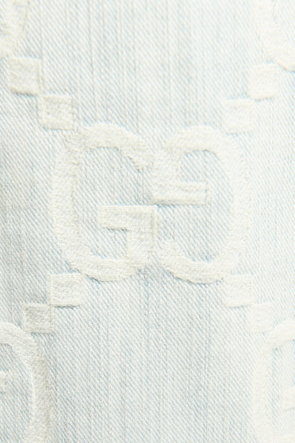 Pale Blue GG Monogram Preowned Jeans