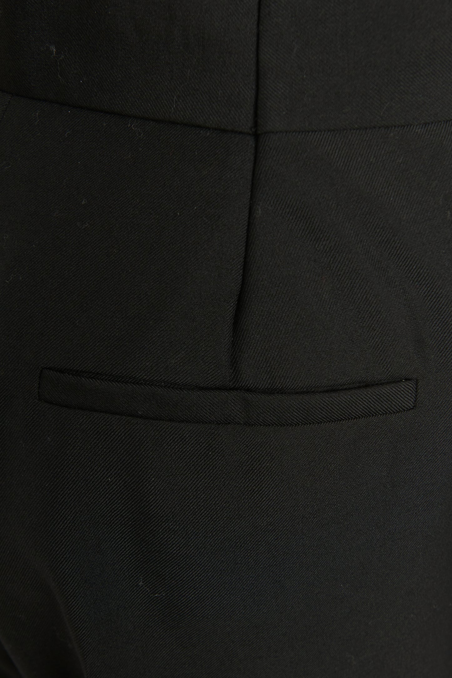 Black Wool Preowned Wide Leg Trousers