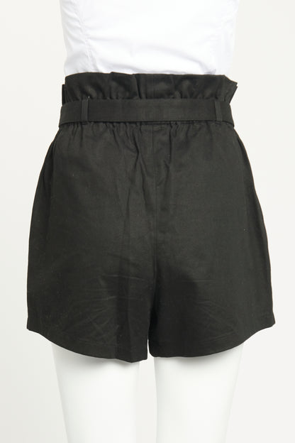 2019 Black Cotton Preowned High Waisted Shorts