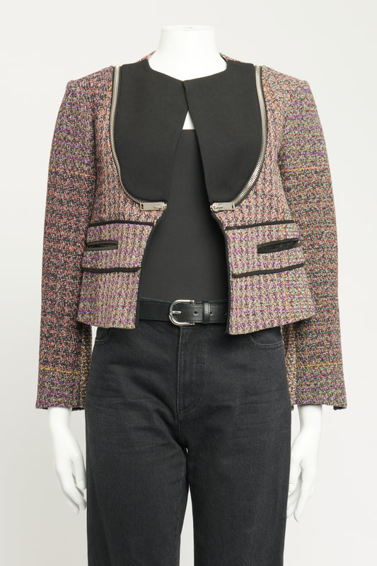 2010 Multicoloured Wool Preowned Fitted Blazer Jacket