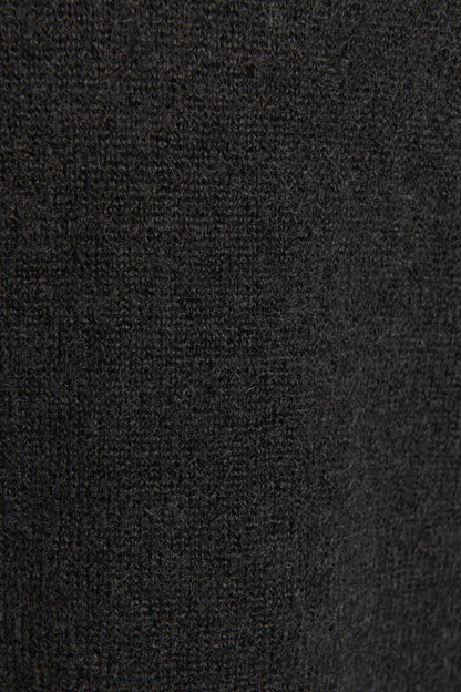 Black Mohair Blend Preowned V-Neck Sweater