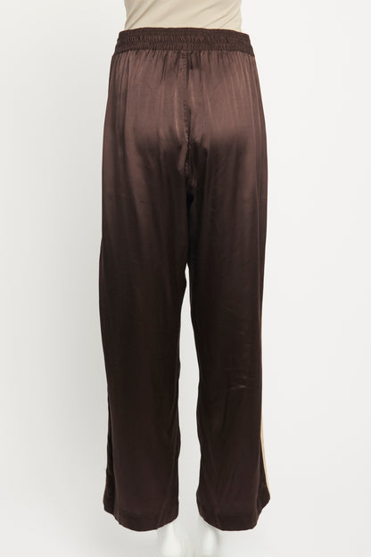 2022 Brown Satin Preowned Track Pants