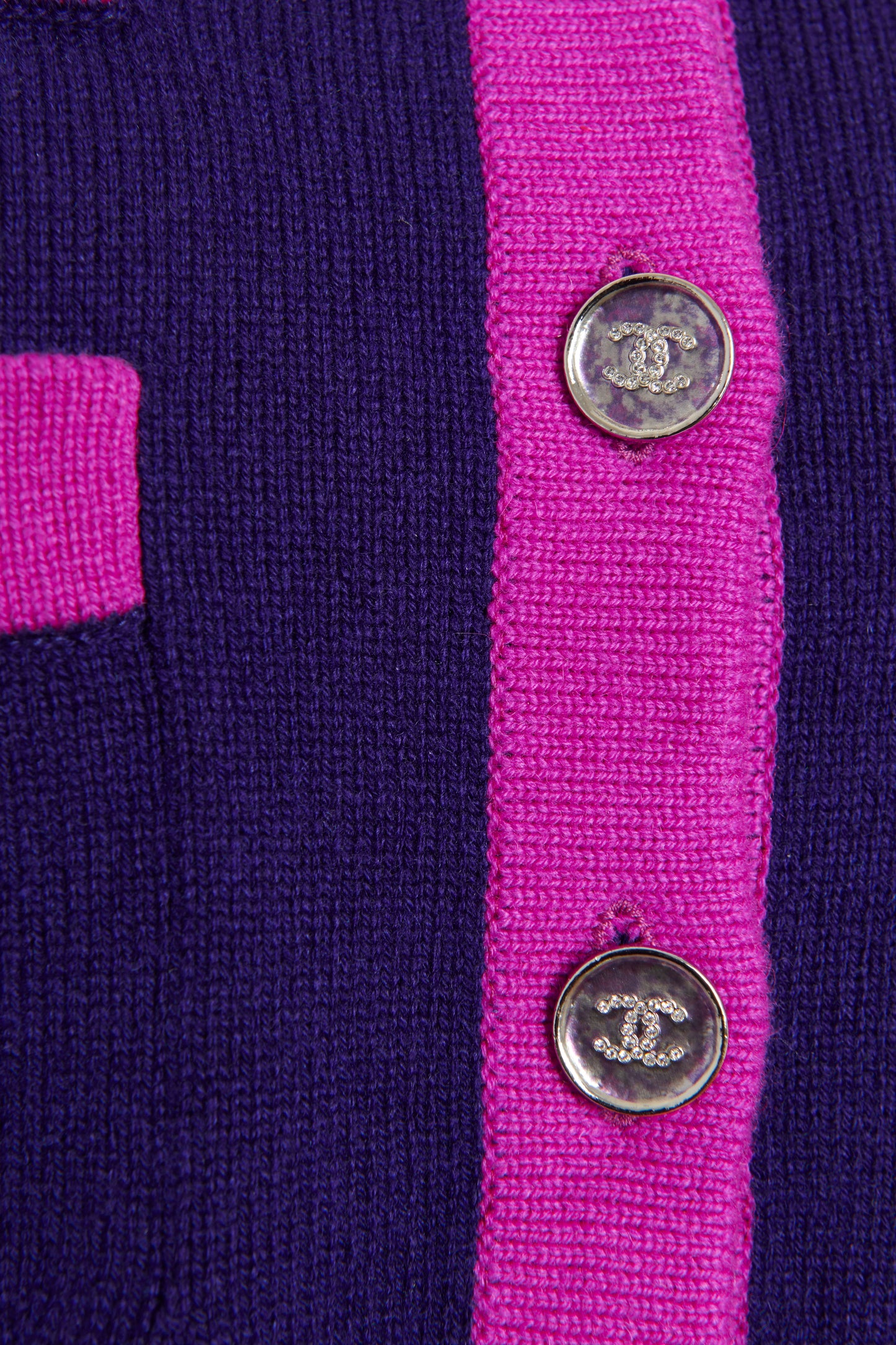 2023 Dark Blue and Purple Cashmere Preowned Cardigan
