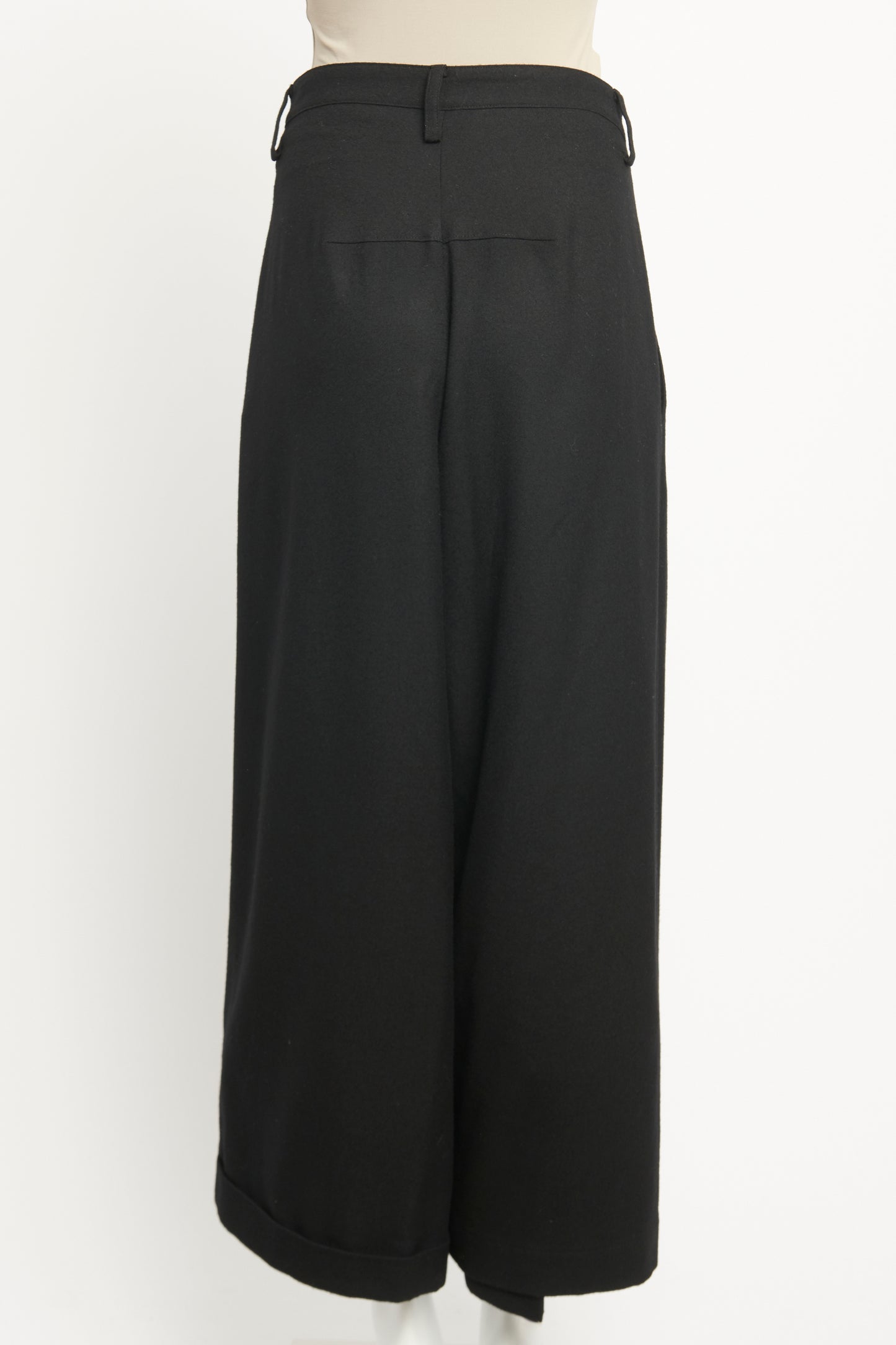 Black Wool Preowned Culottes