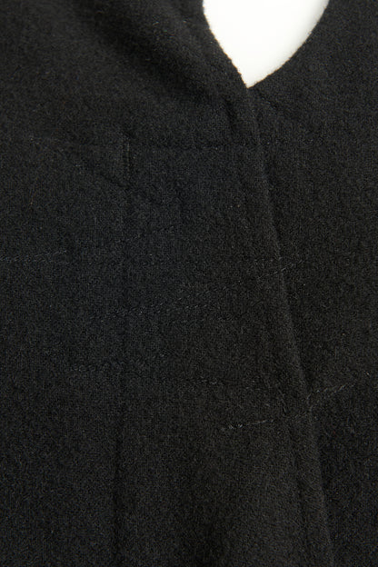 Black Felted Wool Preowned Dress