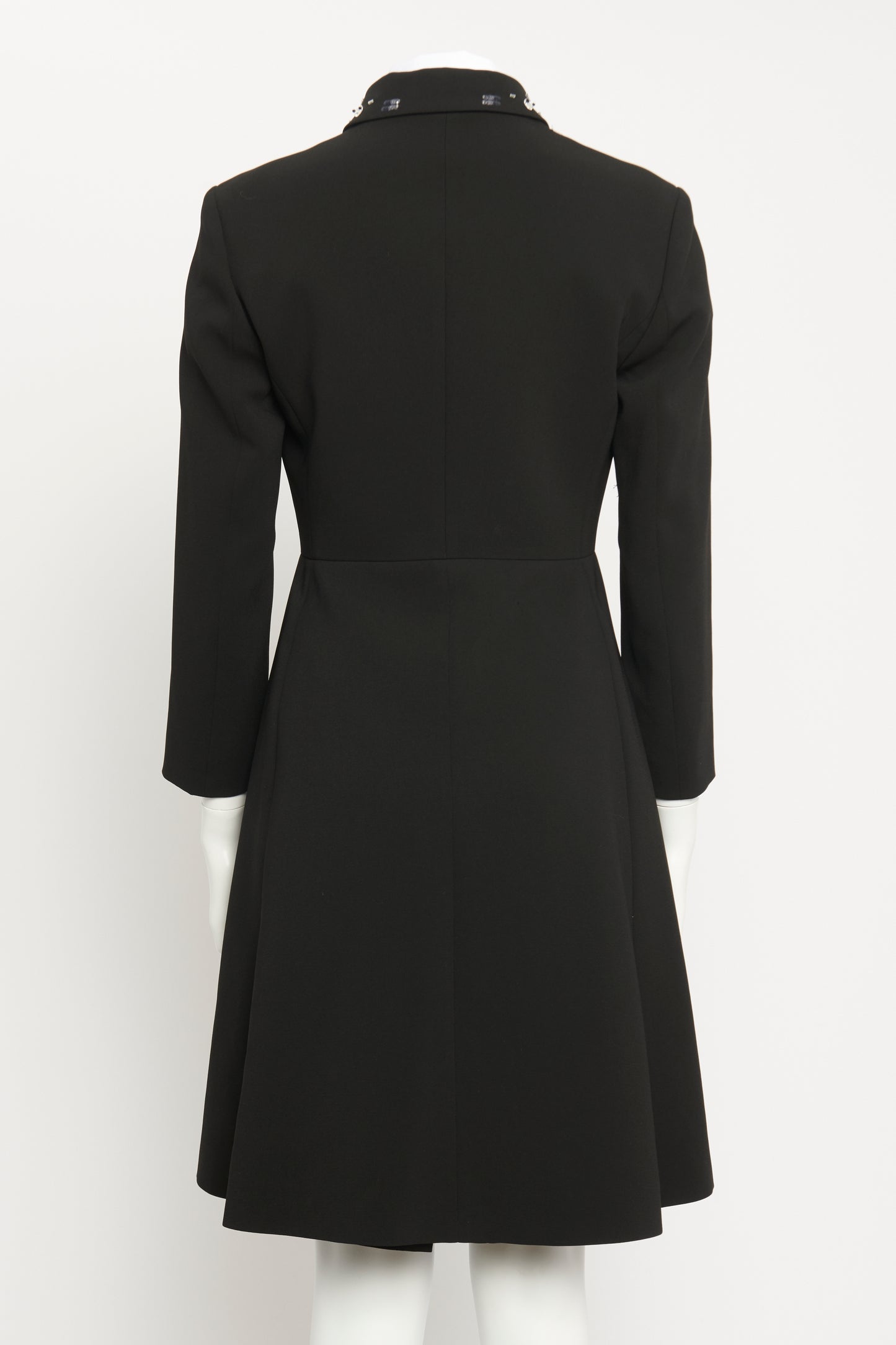2013 Black Embellished Collar Preowned Coat