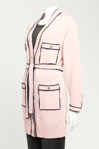 2021 Pink Cashmere Preowned Belted Cardigan
