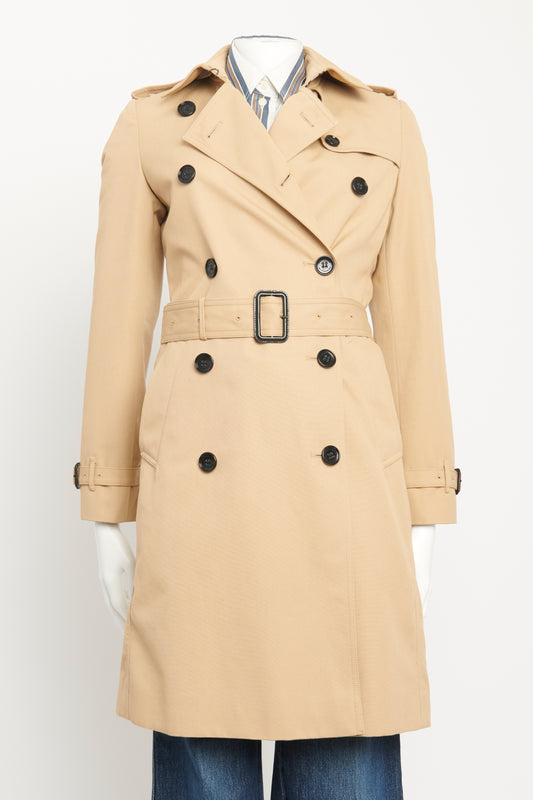 Beige Cotton Preowned Harbourne Long Trench Coat