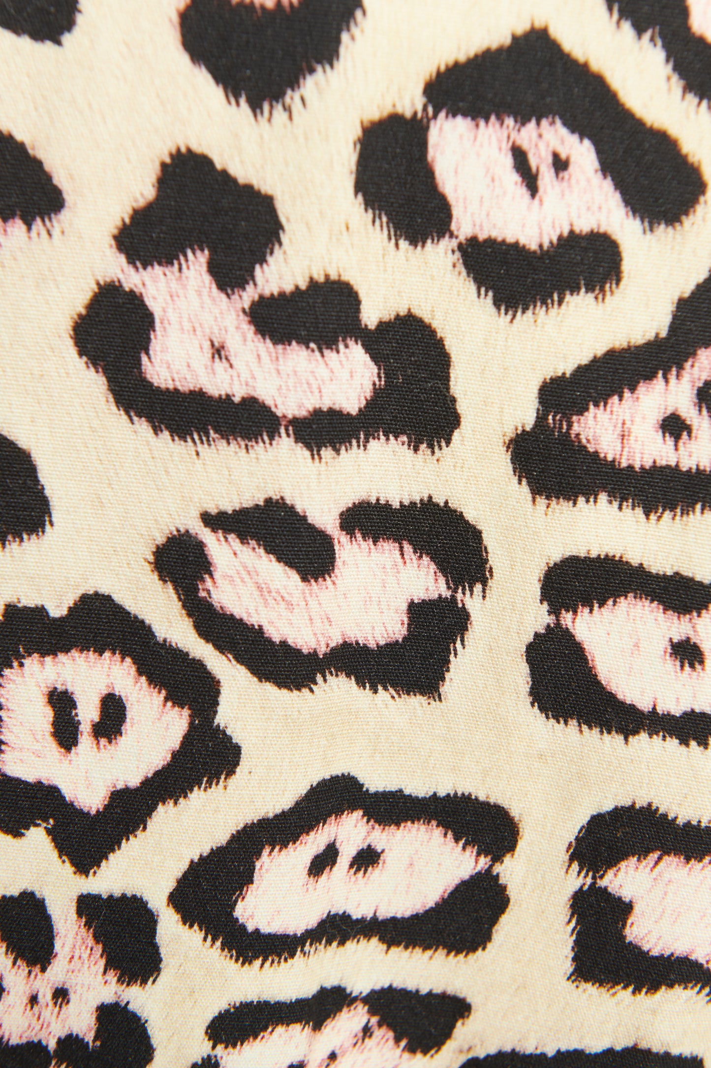 2016 Beige & Pink Cotton Preowned Jaguar Print Trench Coat