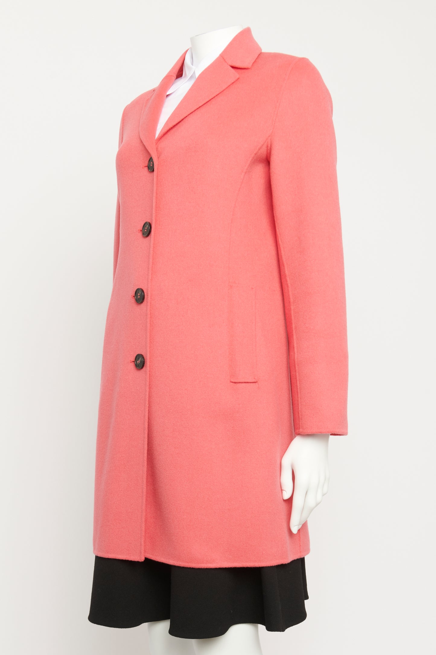Pink Wool Blend Preowned Handmade Coat