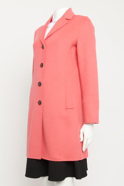 Pink Wool Blend Preowned Handmade Coat