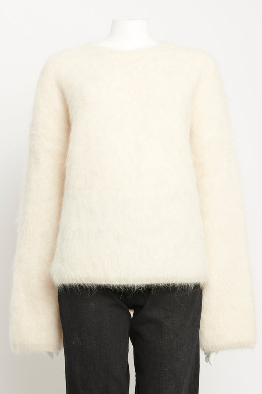 Off White Alpaca Blend Preowned Boxy Jumper