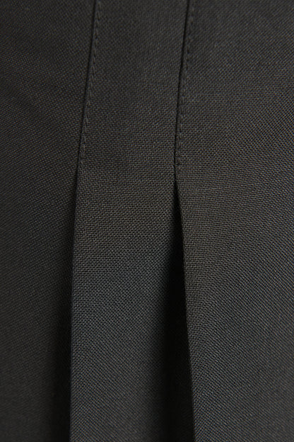 Black Wool & Mohair Preowned High Waisted Corset Trousers