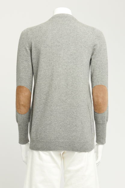 Grey Cashmere Preowned Elbow Patch Jumper