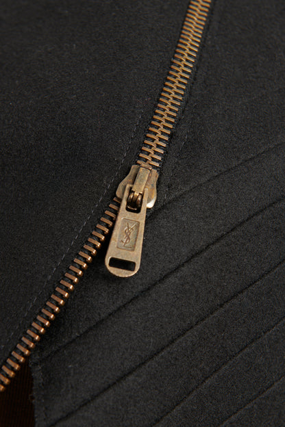 2008 Black Wool Blend Preowned Peplum Jacket