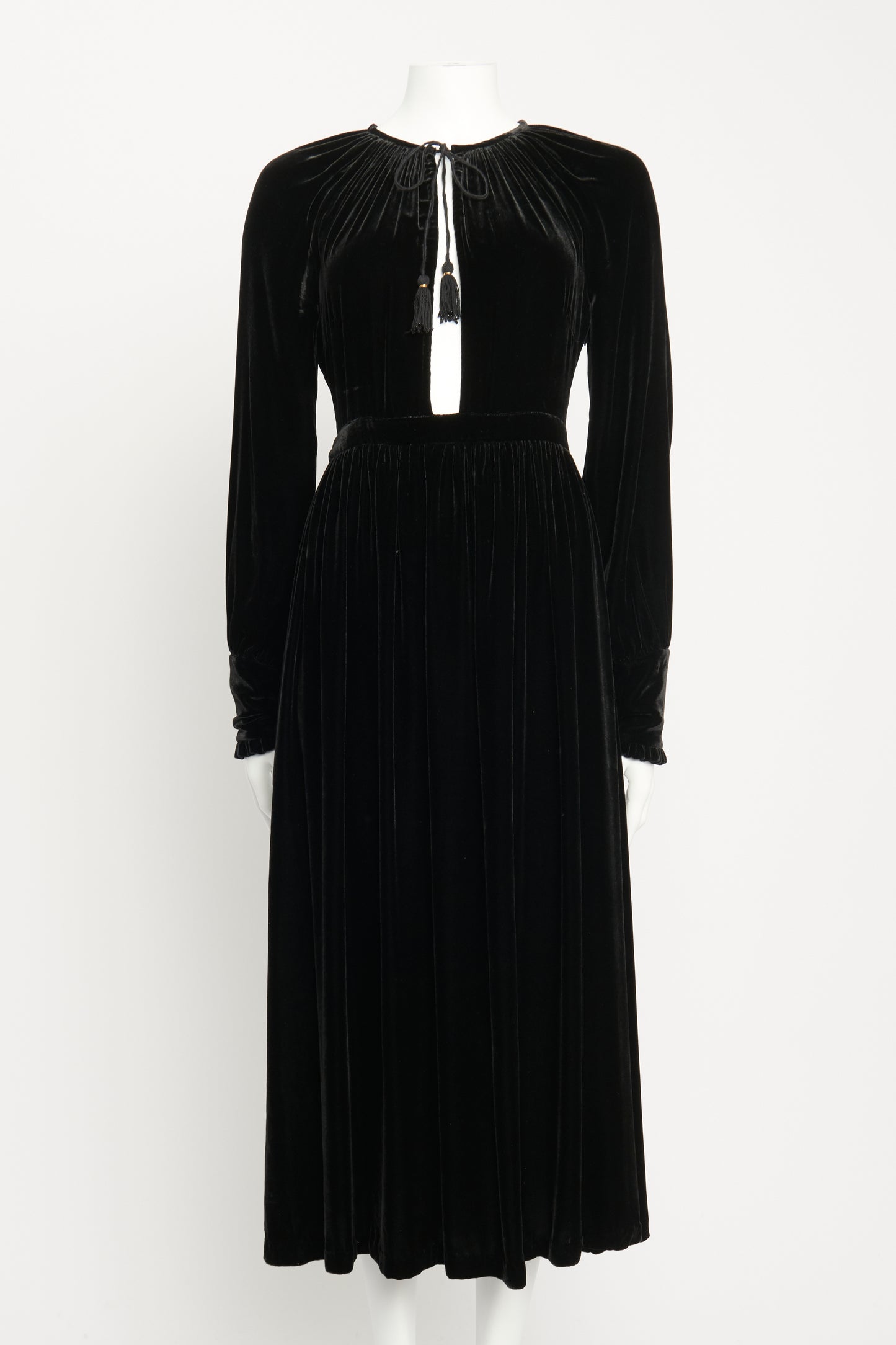 Black Velvet Preowned Midi Dress