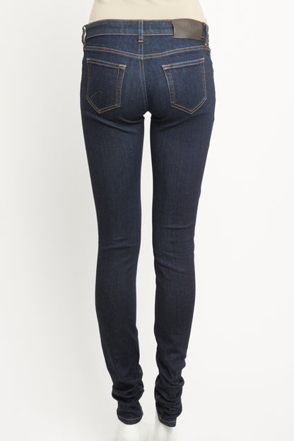 Indigo Cotton Blend Preowned Skinny Jeans