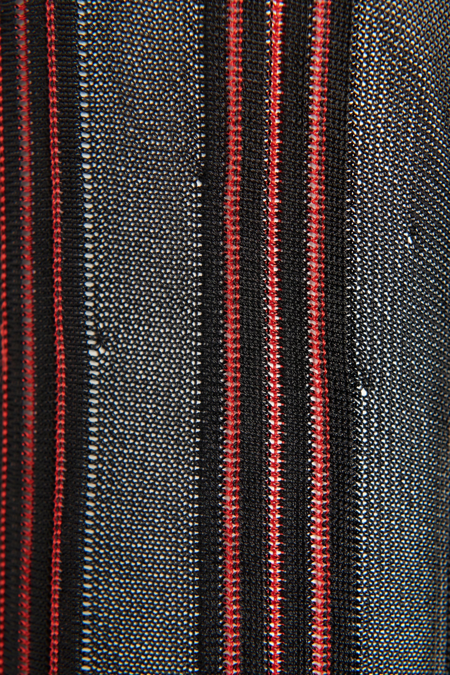 Black & Red Viscose Preowned V-Neck Striped Jumpsuit