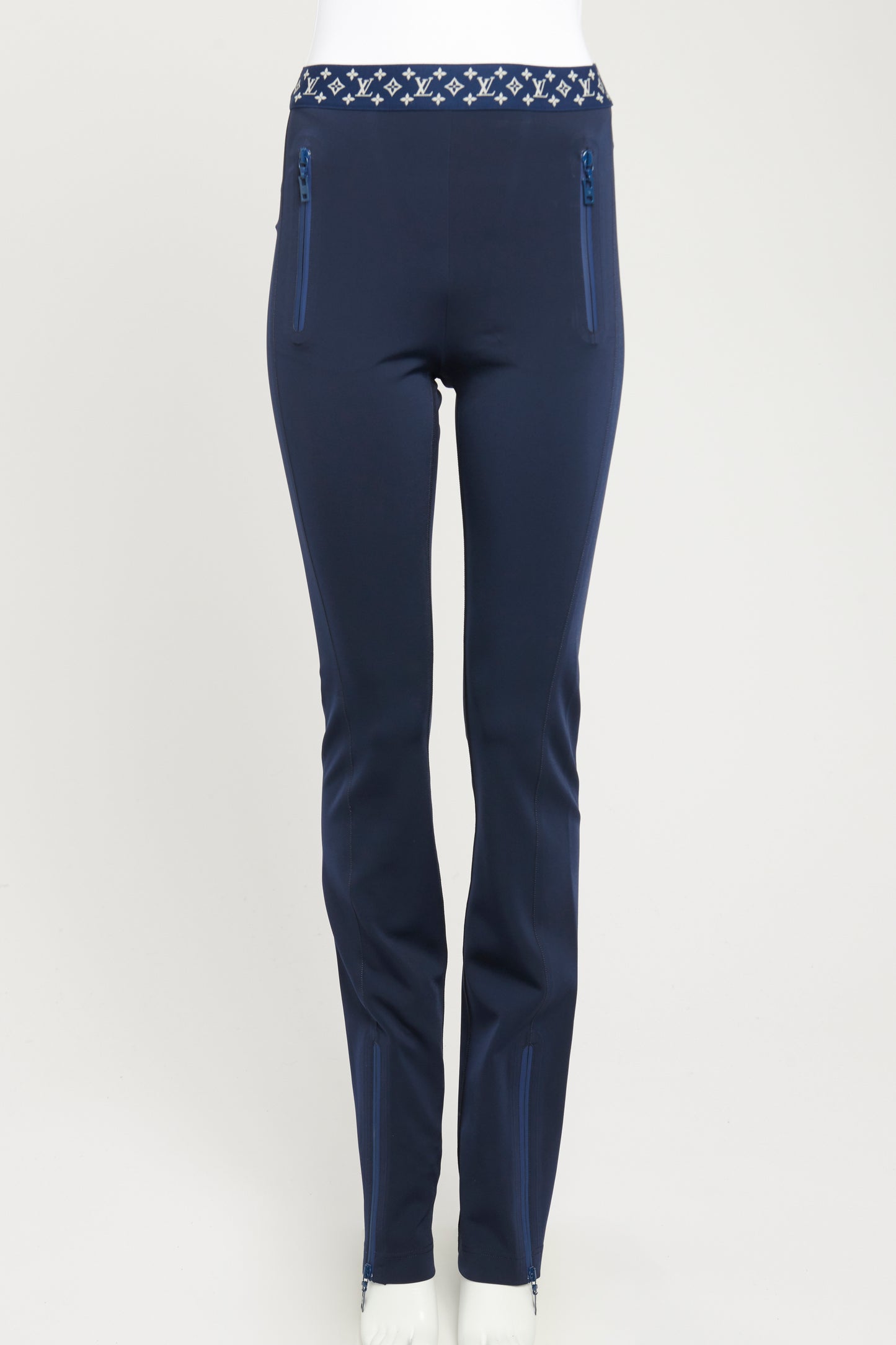 Night Blue Polyamide Preowned Seamless Flight Mode Flared Leggings