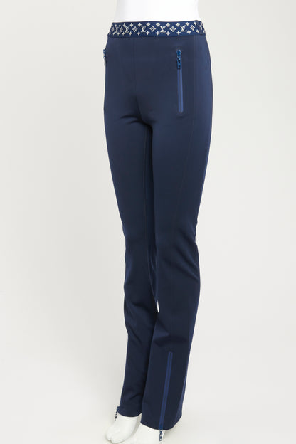 Night Blue Polyamide Preowned Seamless Flight Mode Flared Leggings