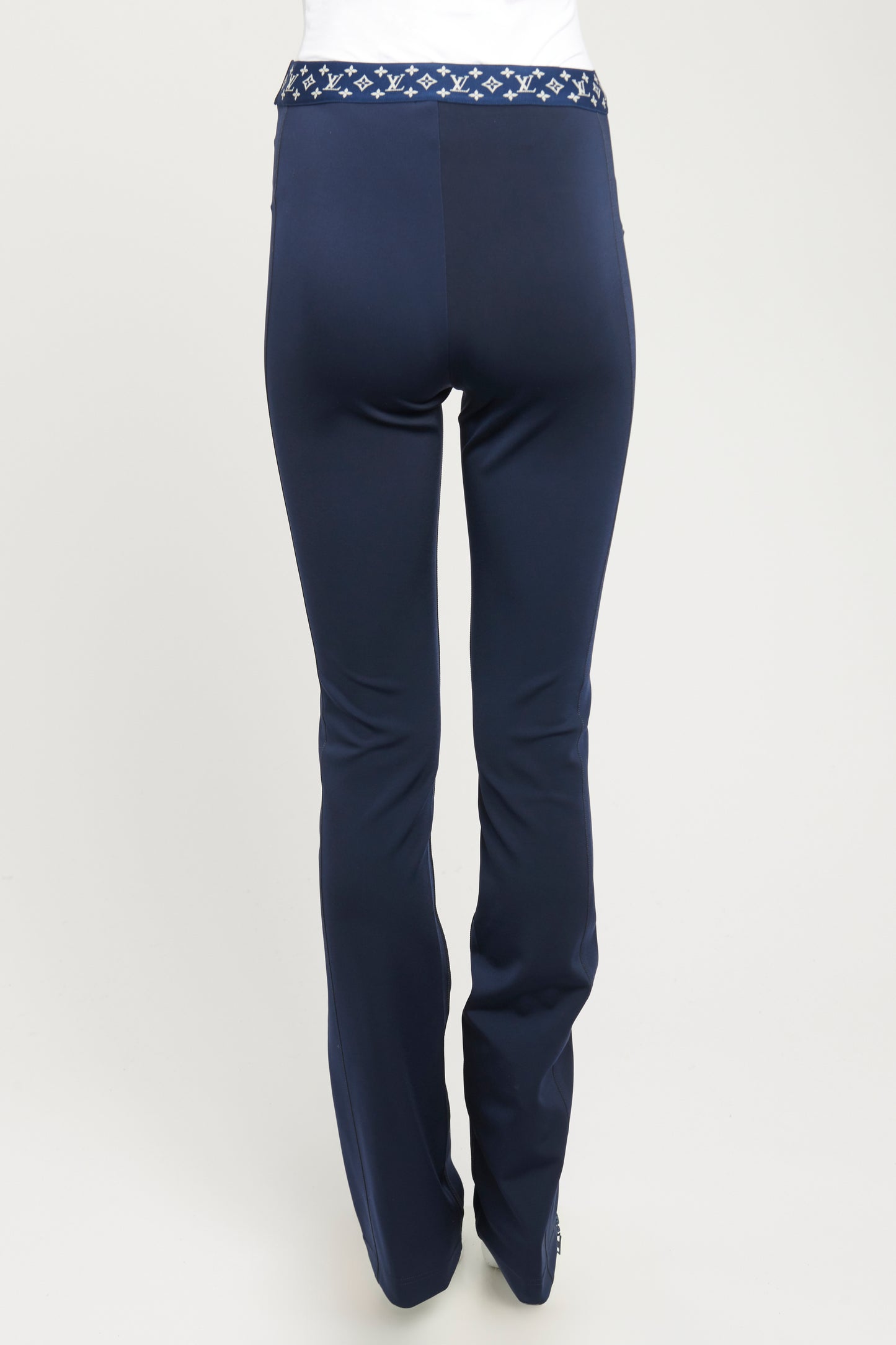 Night Blue Polyamide Preowned Seamless Flight Mode Flared Leggings