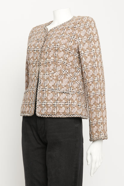 2006 Brown Cotton & Silk Preowned Tweed Jacket