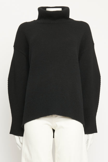 Black Cashmere Roll Neck Preowned Jumper