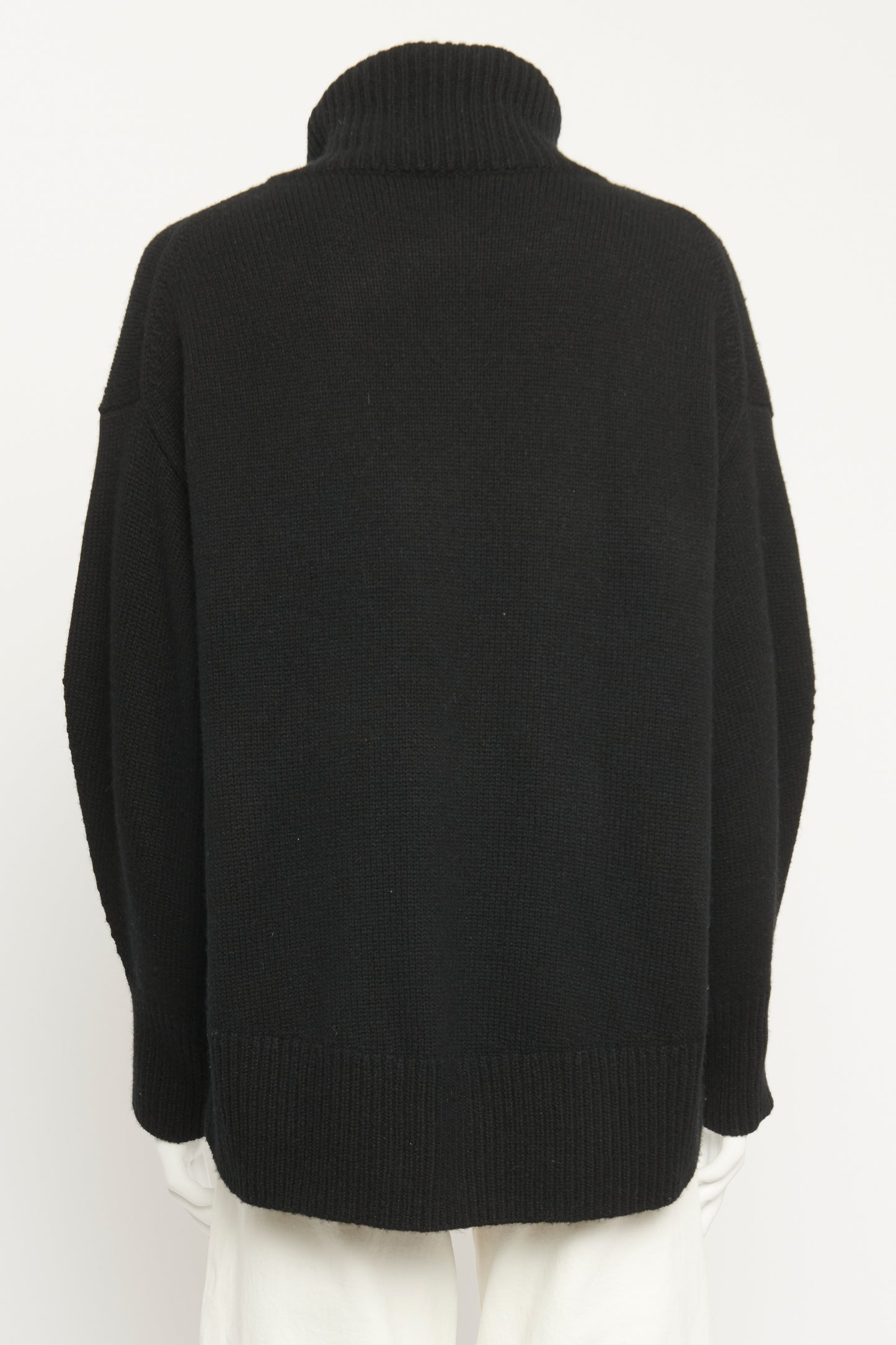 Black Cashmere Roll Neck Preowned Jumper