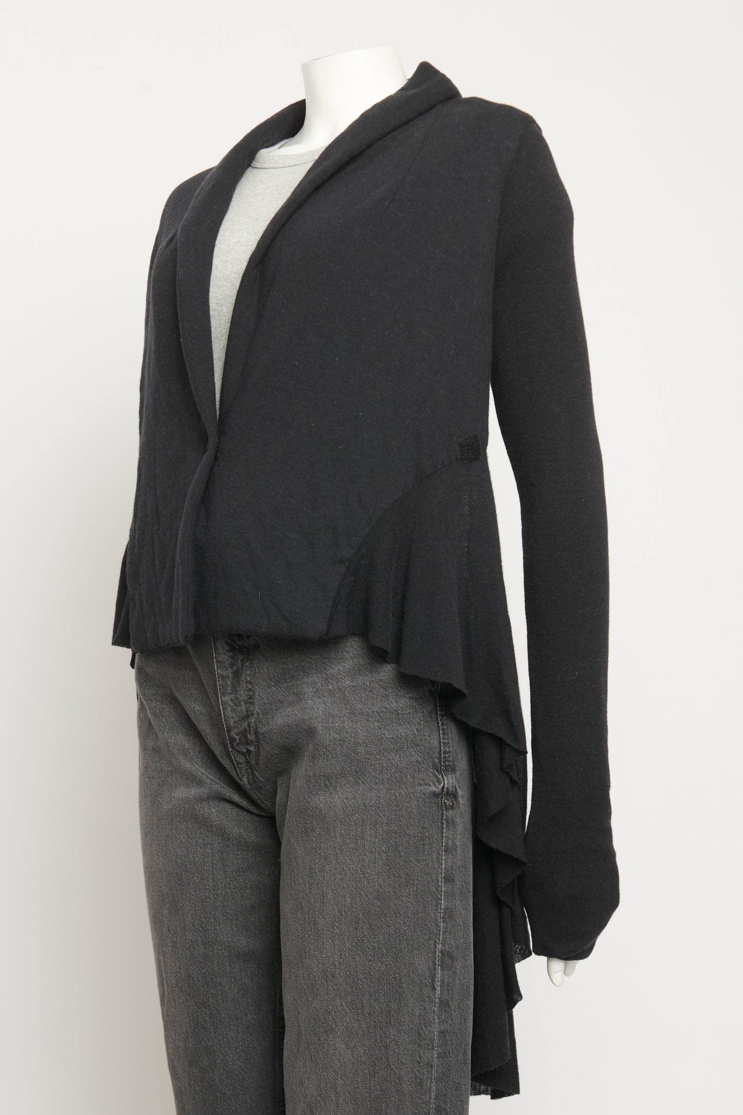 Black Shawl Collar Preowned Cardigan