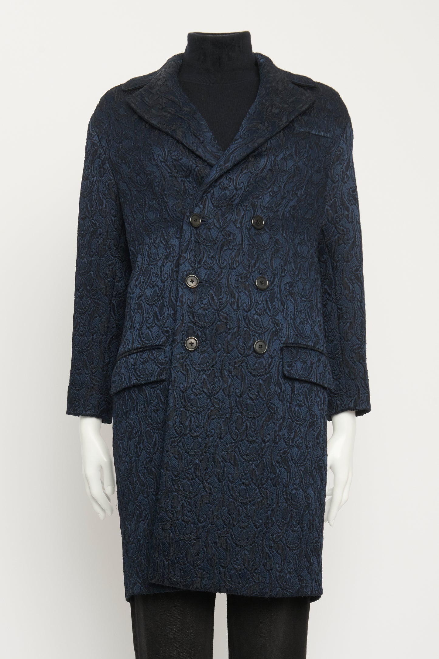 Navy Shrimpton Brocard Tailored Preowned Coat