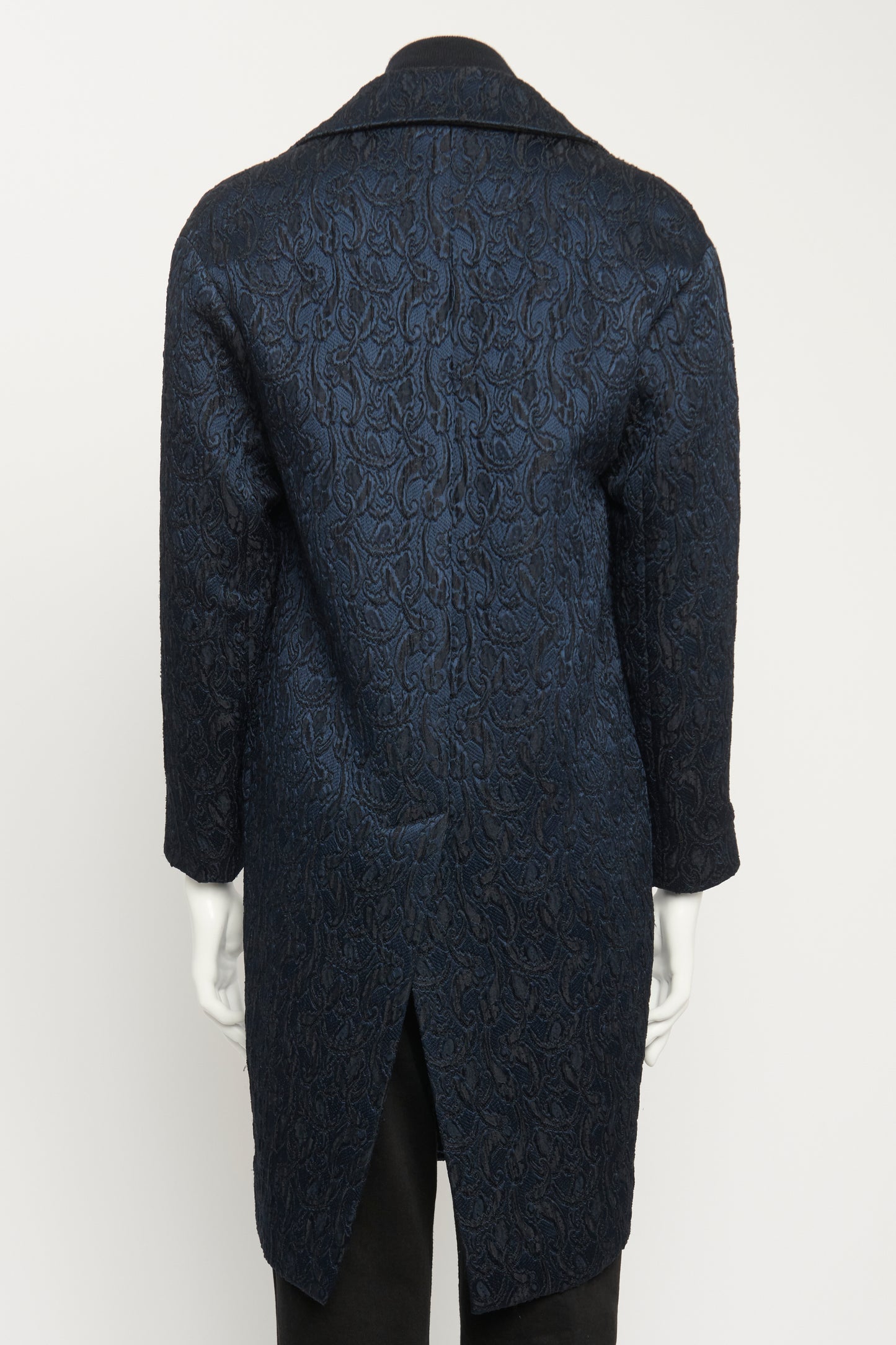 Navy Shrimpton Brocard Tailored Preowned Coat