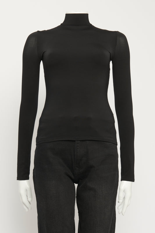 Black Rudd Preowned Mock Neck Top