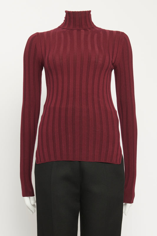 Burgundy Corina Merino Preowned Knit