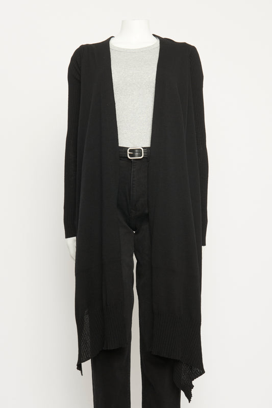 Black Wool Open Preowned Cardigan