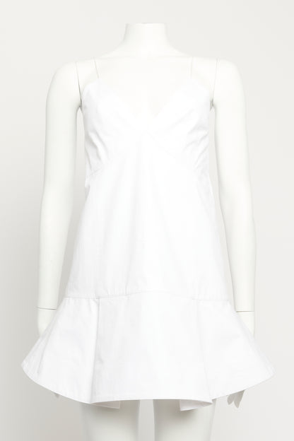 White Cotton Poplin Preowned Archie Mini Dress