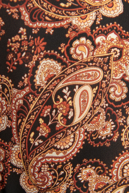 Black Polyester Preowned Paisley Blouse