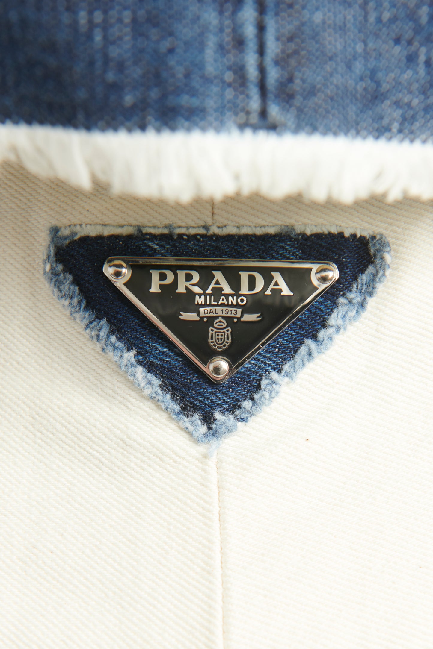 2021 Prada White Denim Preowned Shorts and Top