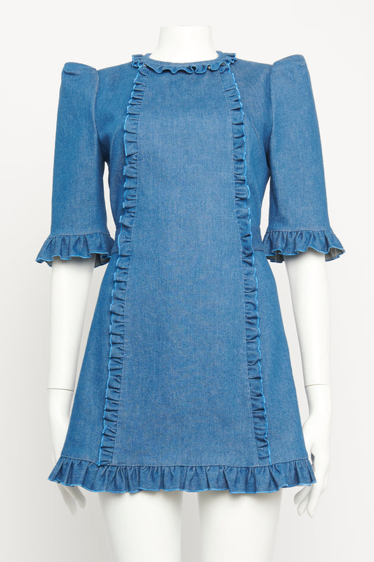 Blue Denim Cate Preowned Mini Dress