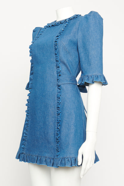 Blue Denim Cate Preowned Mini Dress