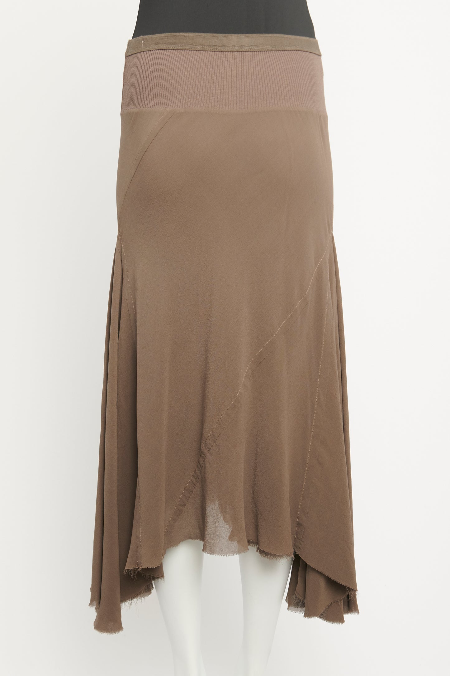 AW 2007 Exploder Mushroom Silk Preowned Midi Skirt