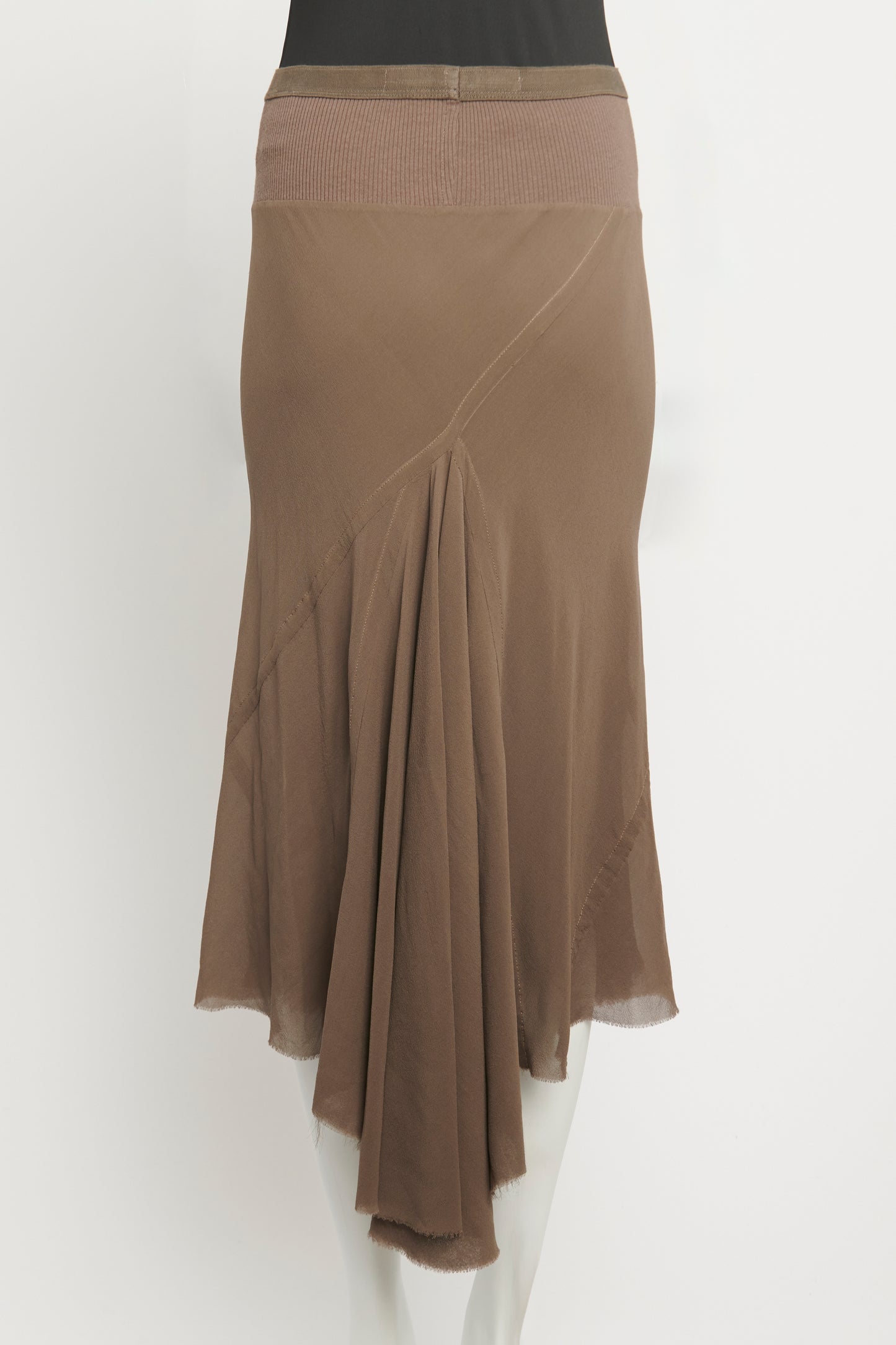 AW 2007 Exploder Mushroom Silk Preowned Midi Skirt