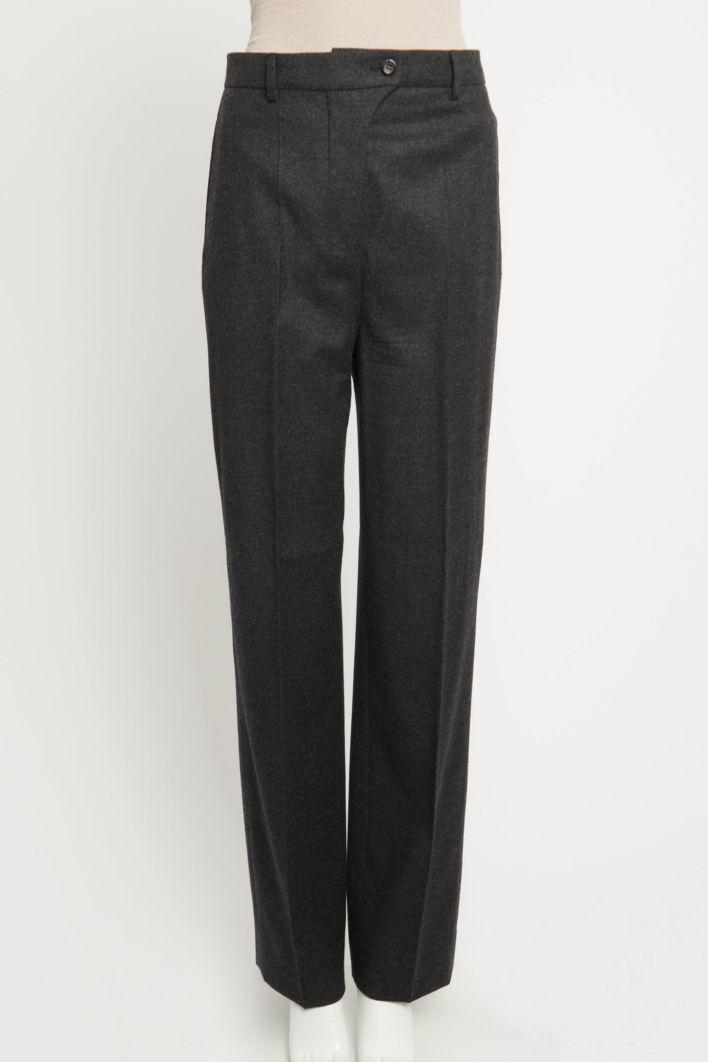 Charcoal Wool Preowned Trousers