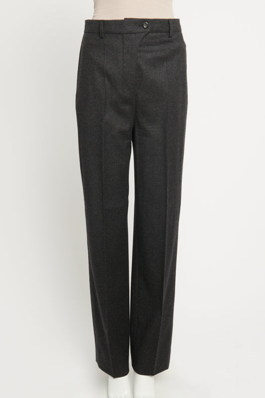 Charcoal Wool Preowned Trousers