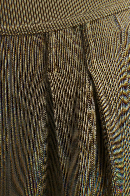 Khaki Stretch Knit Preowned Shorts