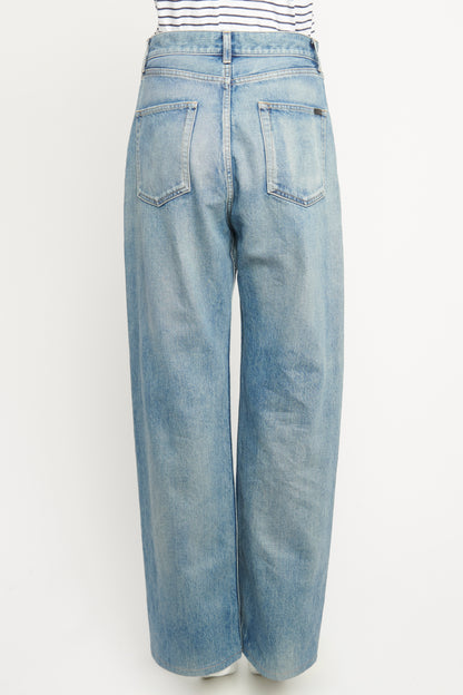 Distressed Straight-leg Preowned Jeans