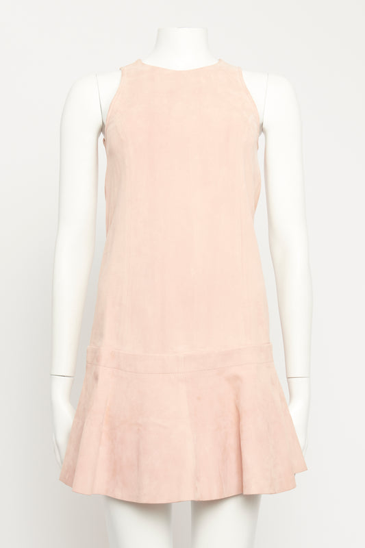 Blush Suede Preowned Mini Dress