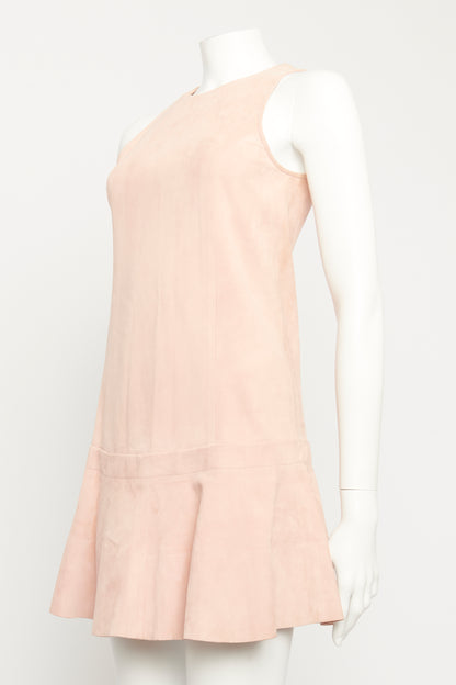 Blush Suede Preowned Mini Dress