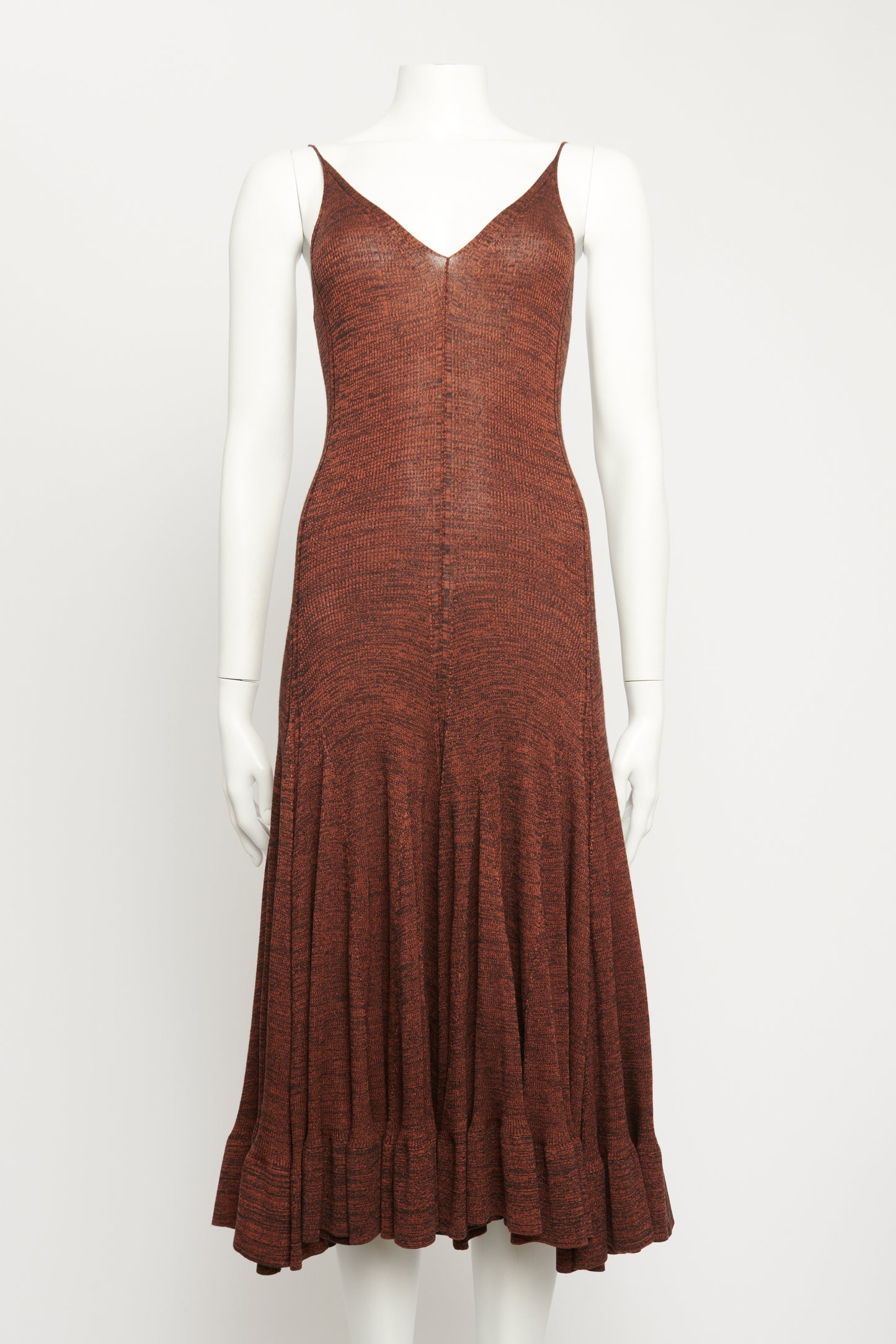 Rust Stretch Knit Preowned Midi