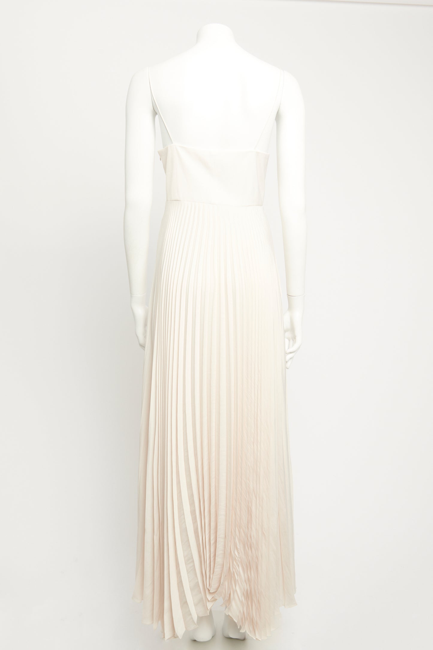 2020 Cream Preowned Pleated Dress